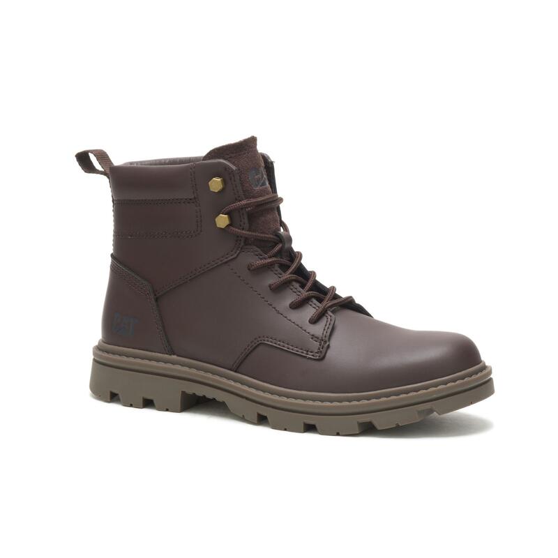 Botas Caterpillar Practitioner Mid homem marrom escuro de couro