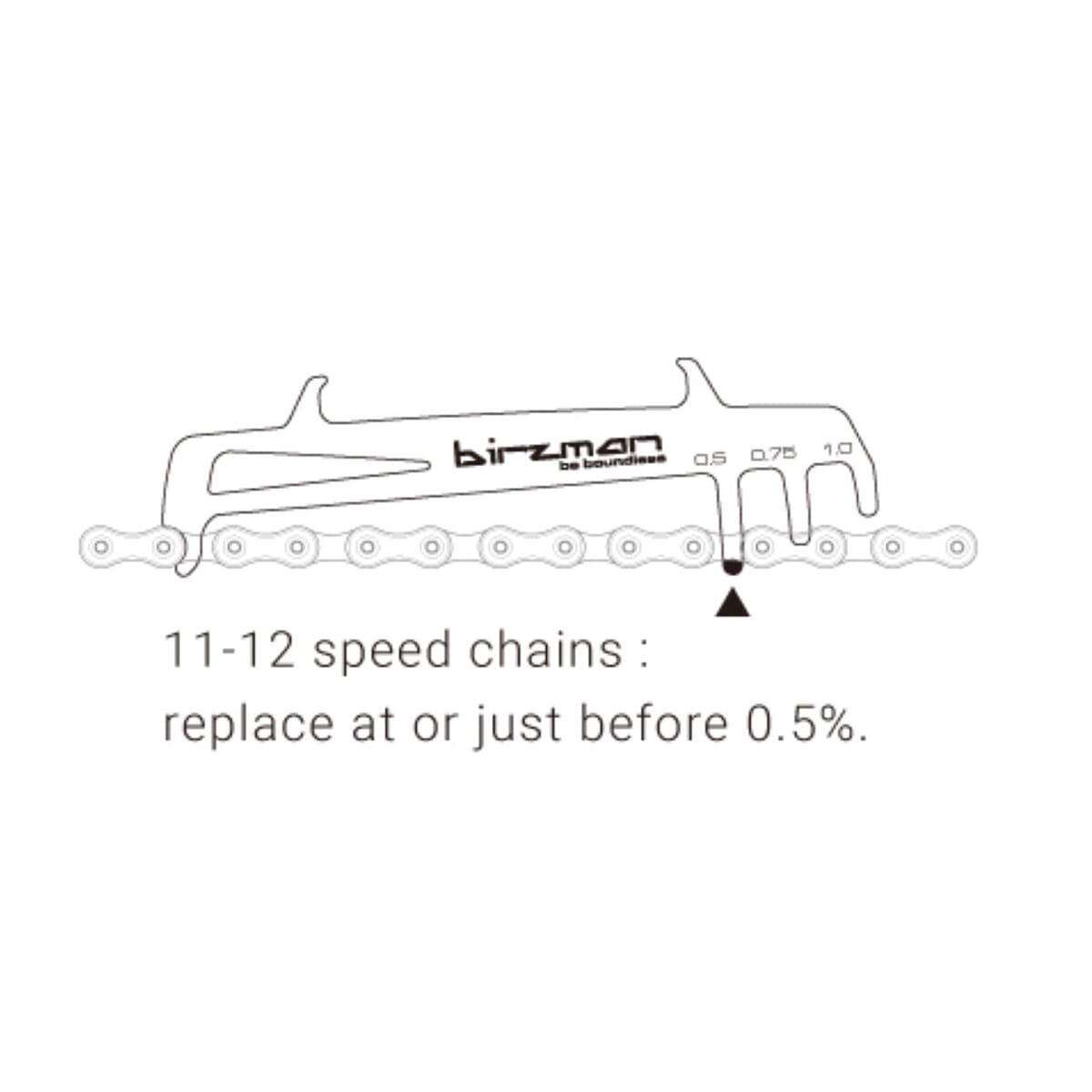 Indicatore usura catena Birzman argento 1-12 velocità, metallo 2/7