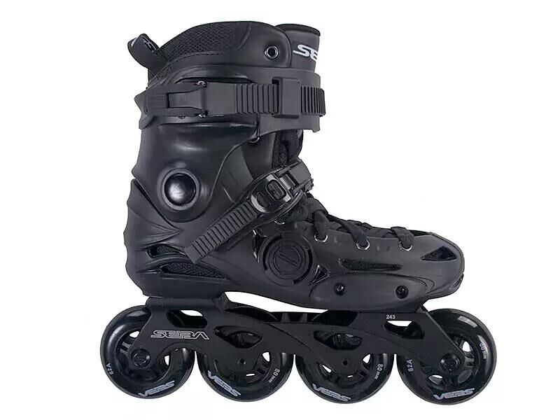 SEBA SKATES SEBA E3 80 PREMIUM UNISEX INLINE FITNESS, FREESTYLE & FREERIDE SKATES - BLACK