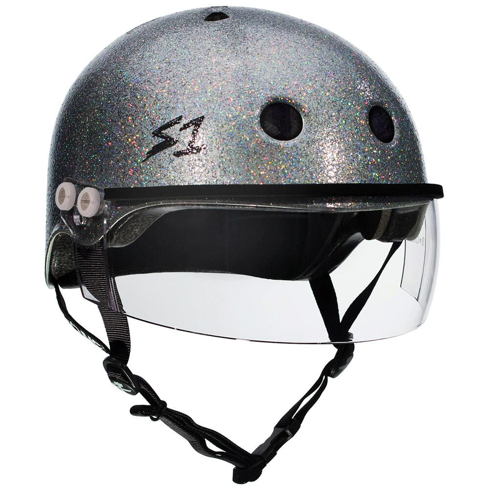 S1 LIFER VISOR HELMET - MULTI-IMPACT & HIGH-IMPACT CERTIFIED – SILVER GLITTER 1/5