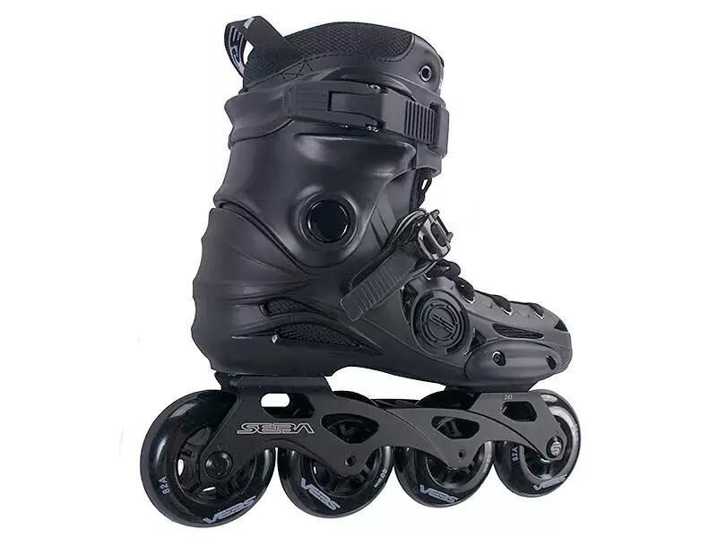 SEBA E3 80 PREMIUM UNISEX INLINE FITNESS, FREESTYLE & FREERIDE SKATES - BLACK 3/5