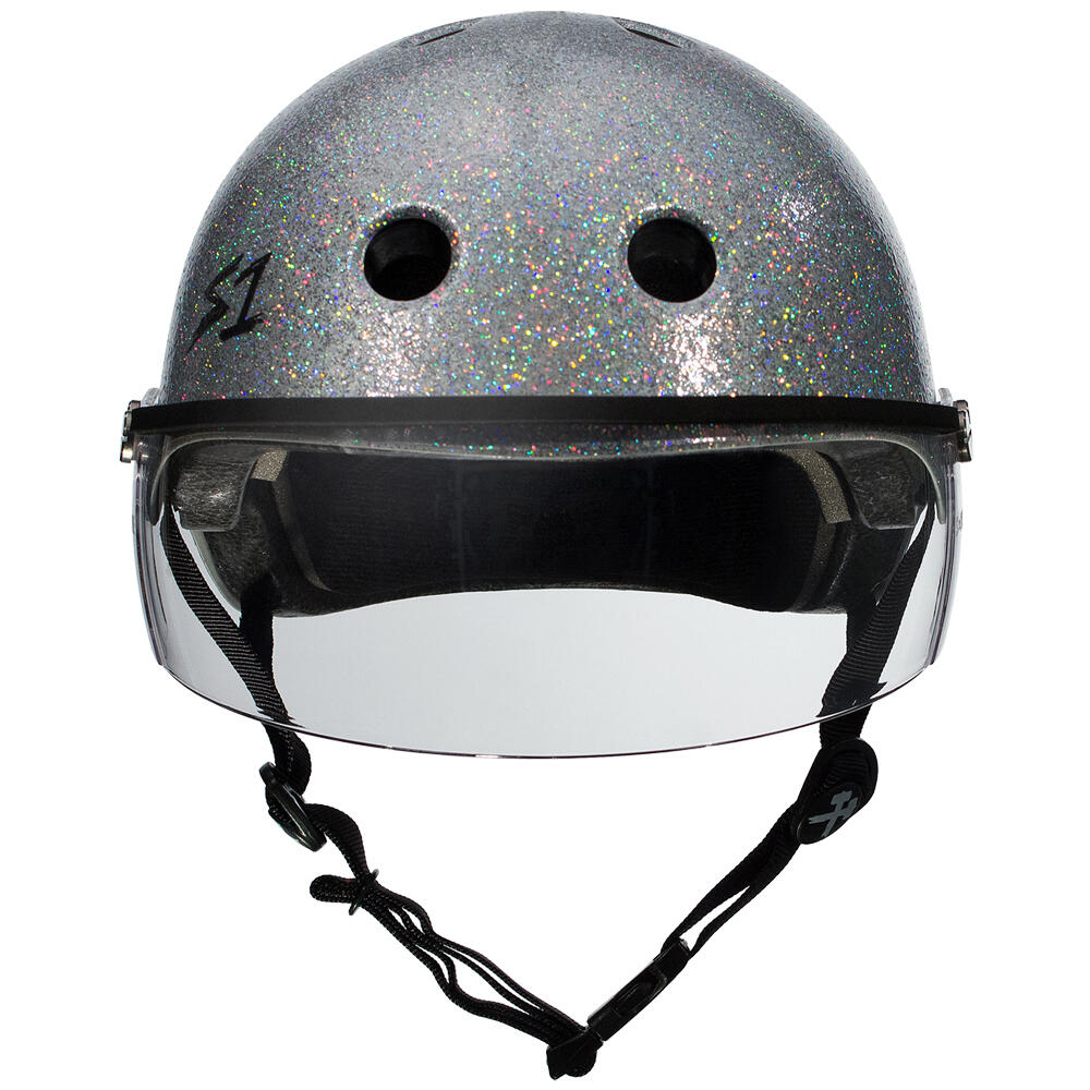 S1 LIFER VISOR Helmet – Multi & High Impact Certified – Silver Glitter 2/7