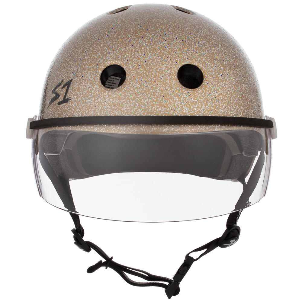 S1 LIFER VISOR Helmet – Multi & High Impact Certified – Gold Glitter 2/7