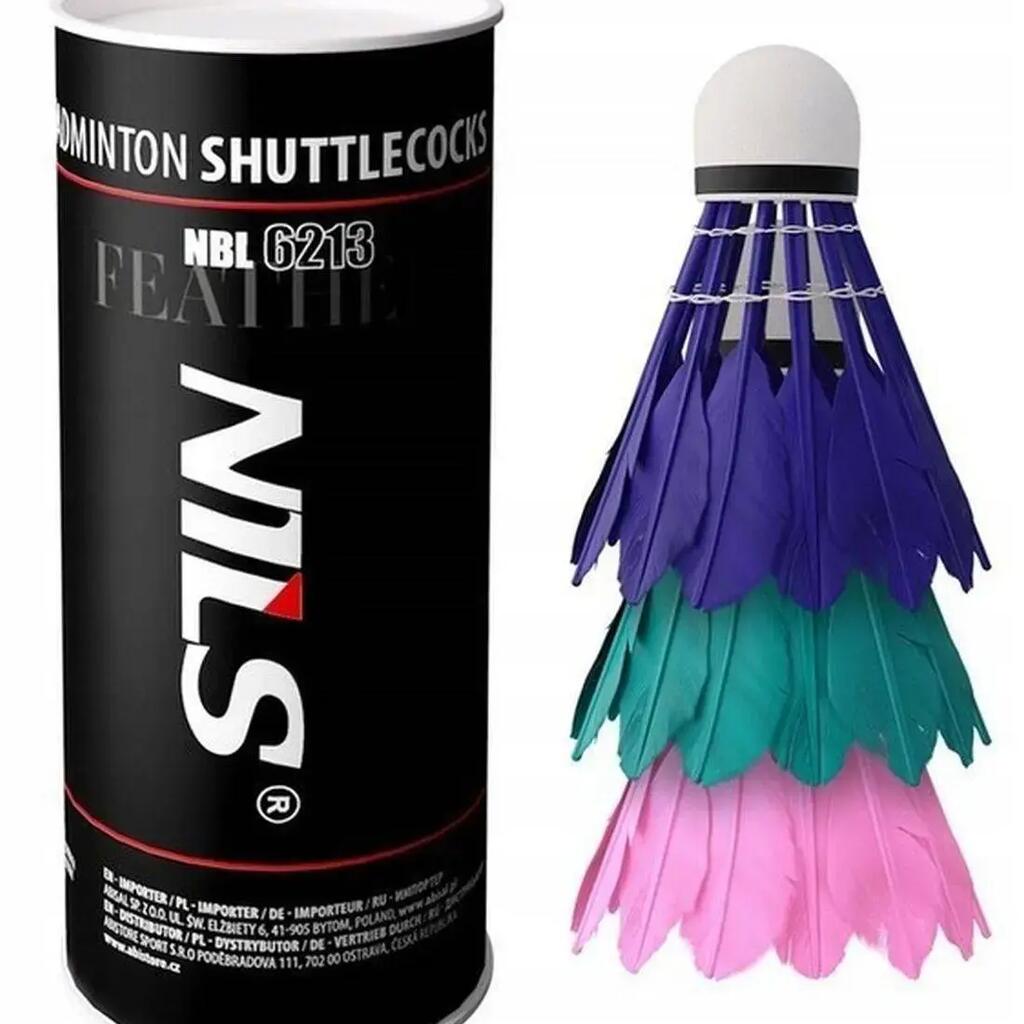 Badmintonové míčky z peří NILS NBL6213 multicolor 3 ks