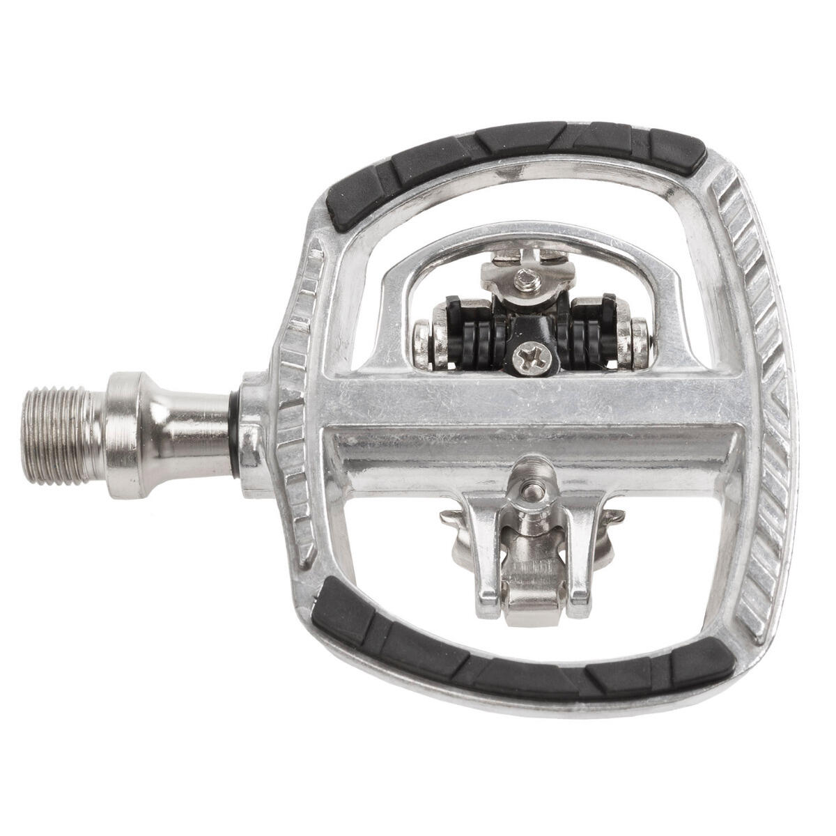 M-Wave Pédale Drag-T1 à clip argent, Shimano SPD 2/4