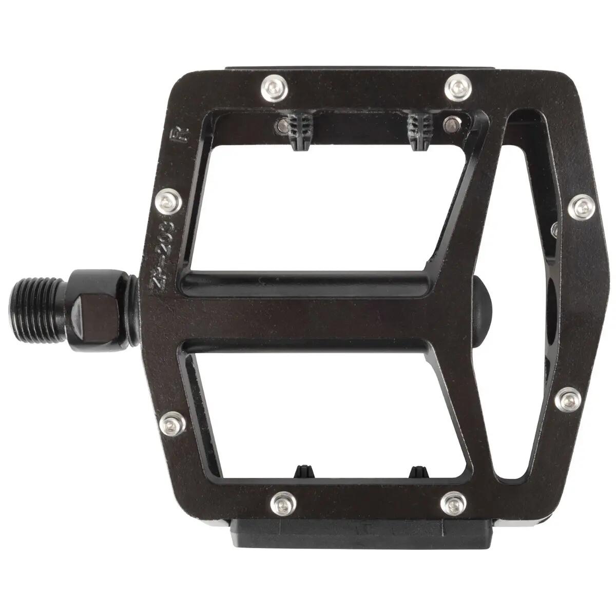 Pédale plate stable 93 x 97 mm en aluminium noir 3/5