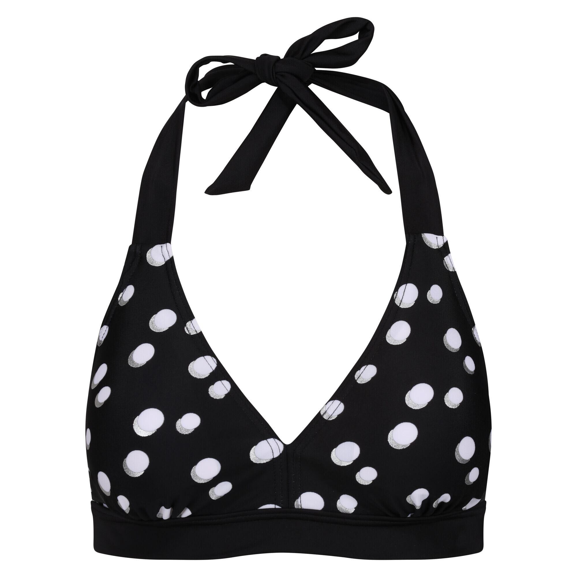 REGATTA Womens/Ladies Flavia Polka Dot Bikini Top (Black/White)