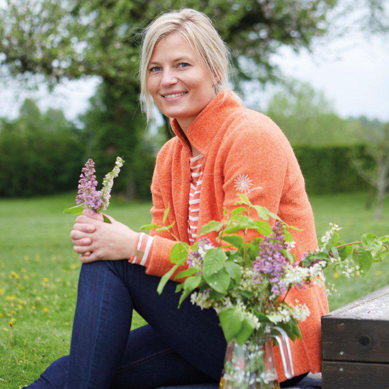 Cardigan en laine entièrement zippé pour femmes Ivanhoe Beata CoralRose-Orange