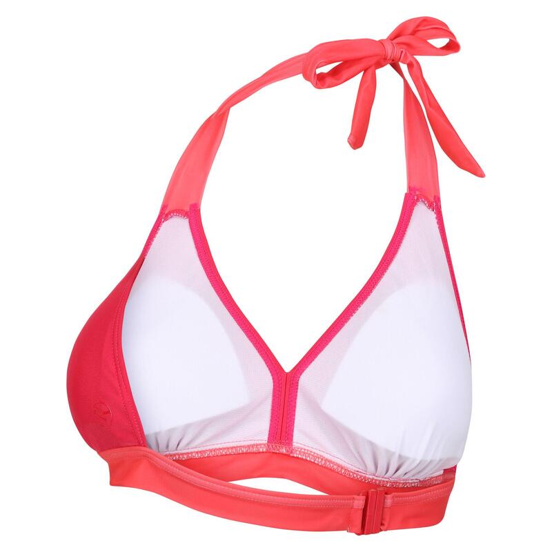 Top de Bikini Flavia para Mujer Colorete Brillante, Melocotón Bloom