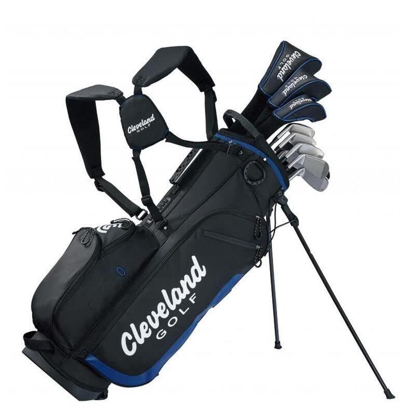Set de Palos de Golf para Hombre Cleveland Golf 23 Acero Bolsa Stand Negra/Azul