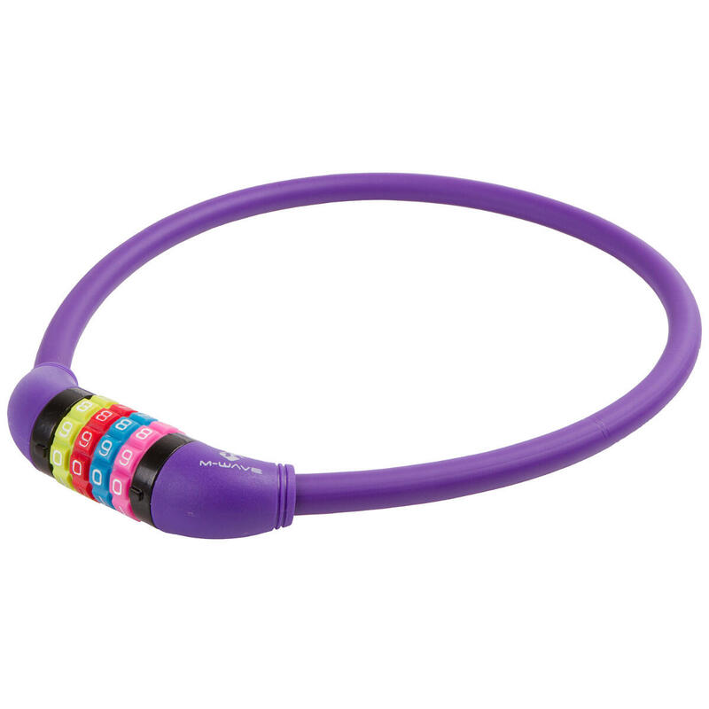 M-wave m-wave verrouillage de câble en silicone violet 65cm12 mm