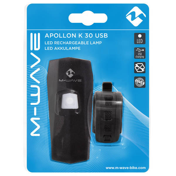 M-WAVE phare à batterie APOLLON K 30 USB noir 30 lx 2/3