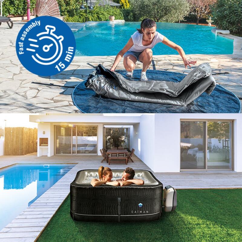 Aufblasbarer Premium-Whirlpool mit Zubehör - Netspa Caiman - 4 Personen