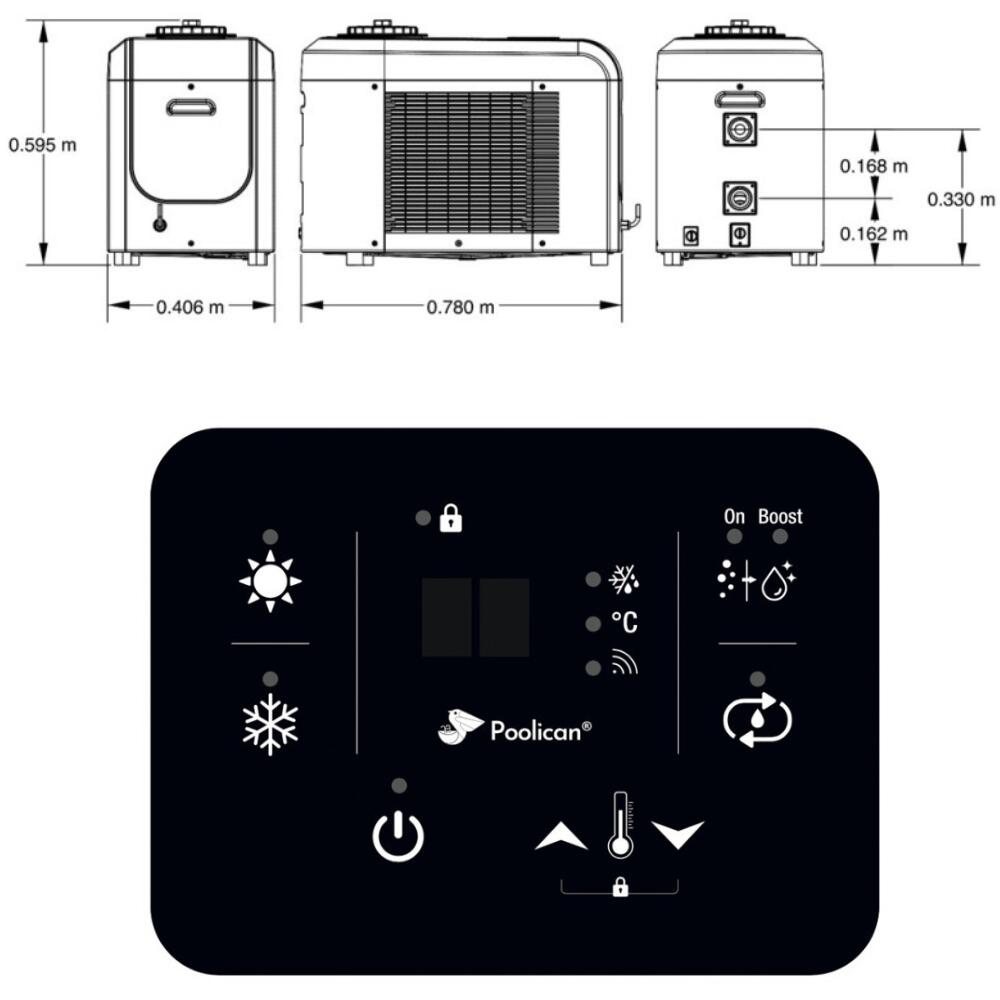 Poolex Poolican - Bomba de calor para piscinas de hasta 25 m3 3/5