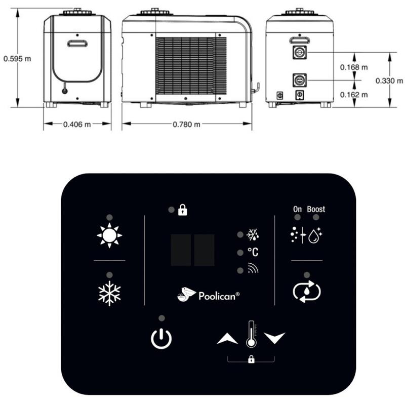 Poolex Poolican - Pompa di calore per piscine fino a 25 m3