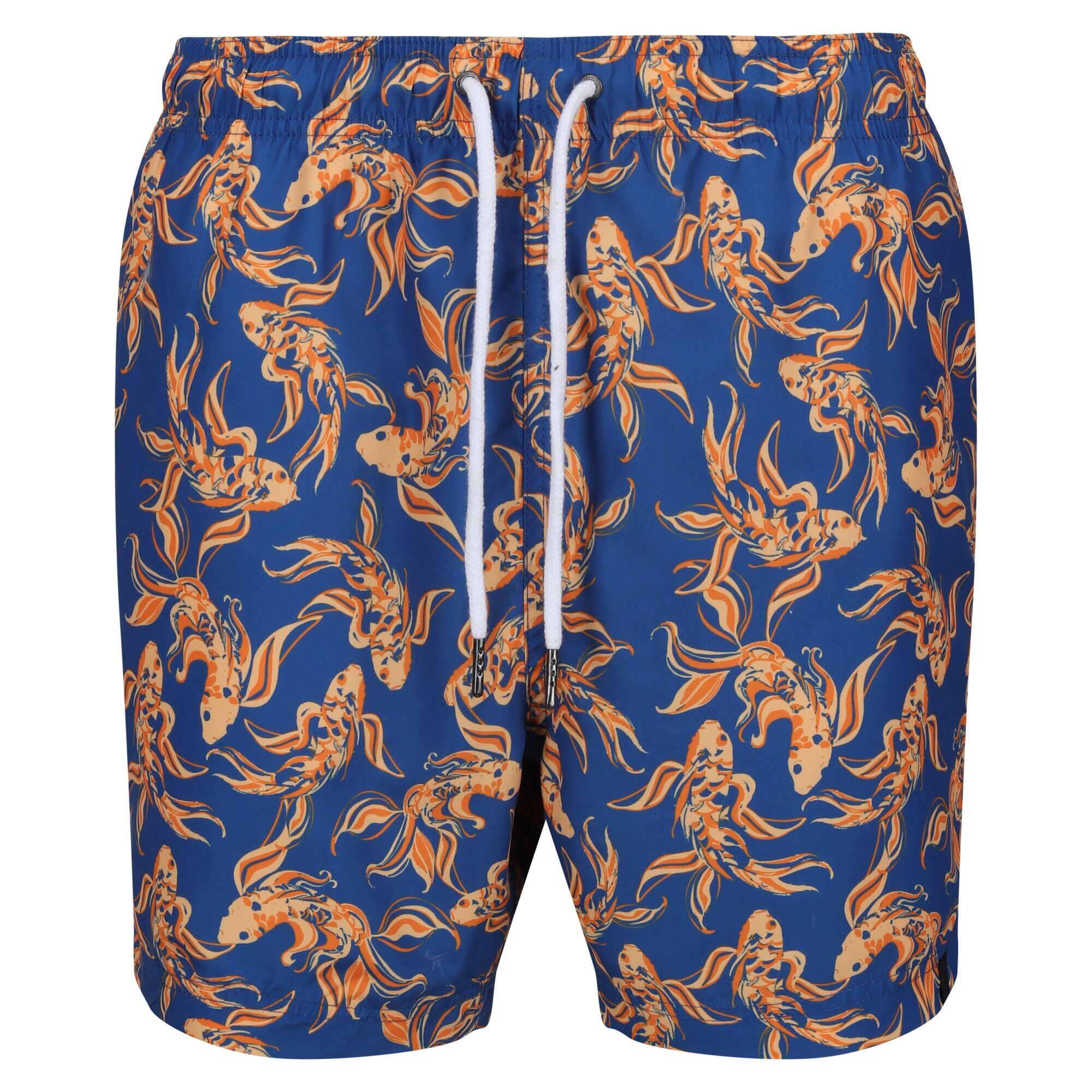 REGATTA Mens Loras Fish Swim Shorts (Royal Blue)