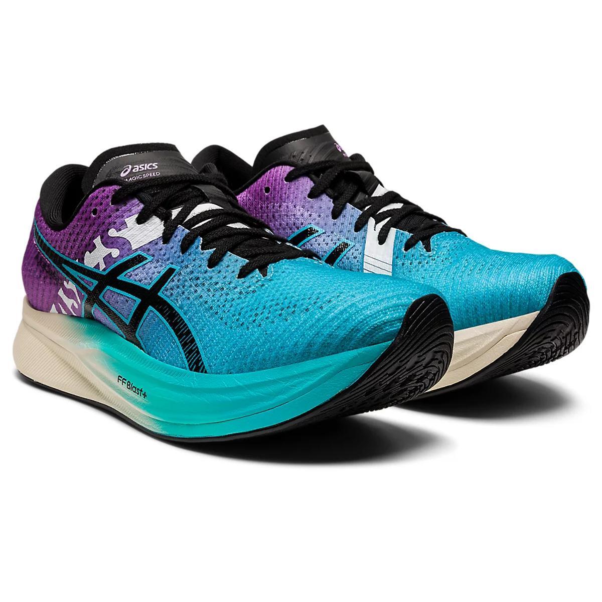 Asics Magic Speed 2 Ekiden Womens Blue/Purple Trainers 3/5