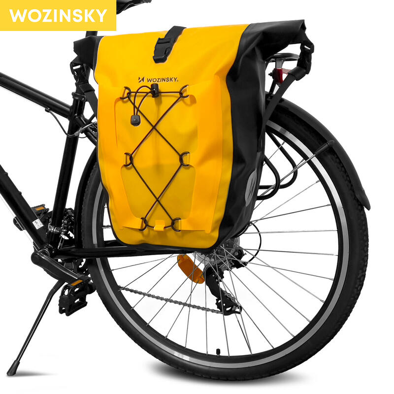 Torba rowerowa na bagażnik Wozinsky wodoodporna 25 L żółta
