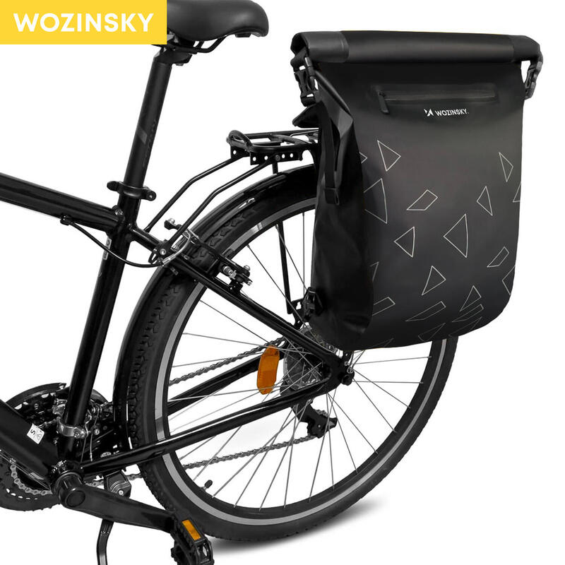 Torba rowerowa na bagażnik Wozinsky wodoodporna 23 L czarny
