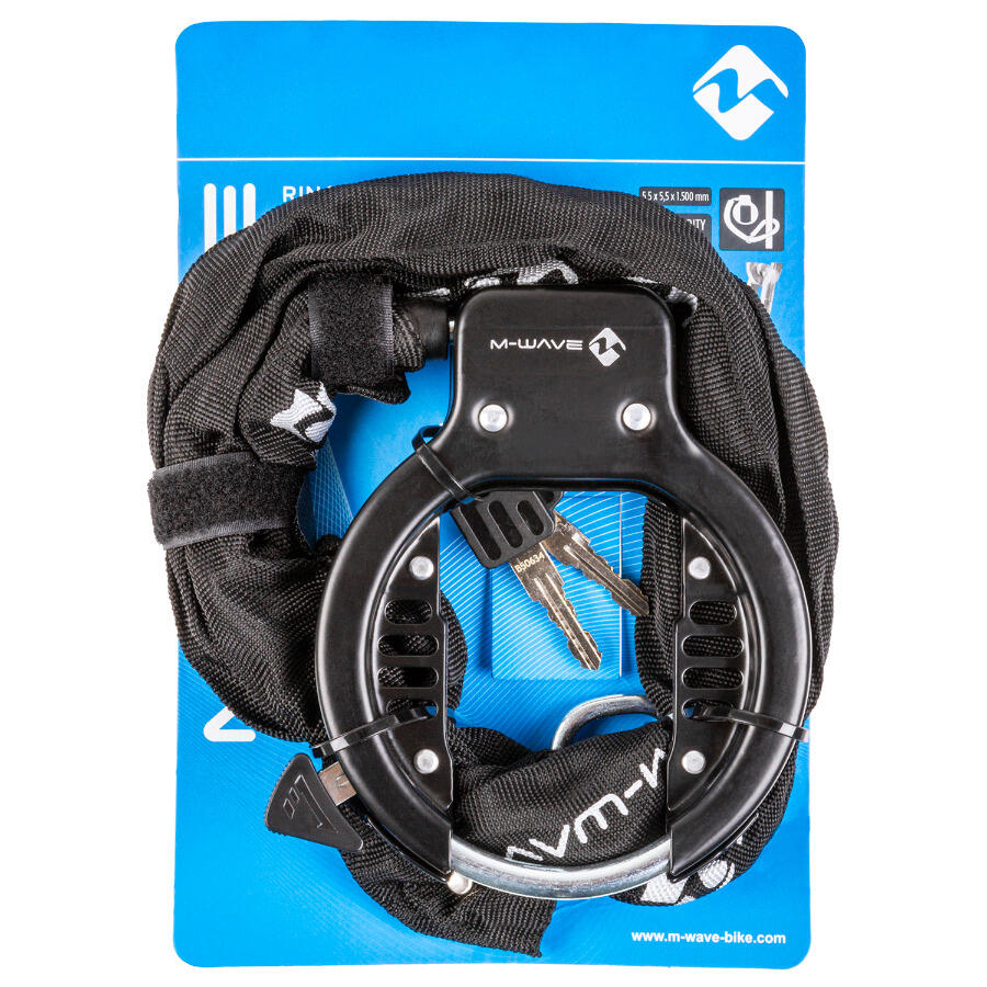 M-Wave antivol cadre Ringchain 63 mm avec chaîne 1 500 mm 4/6