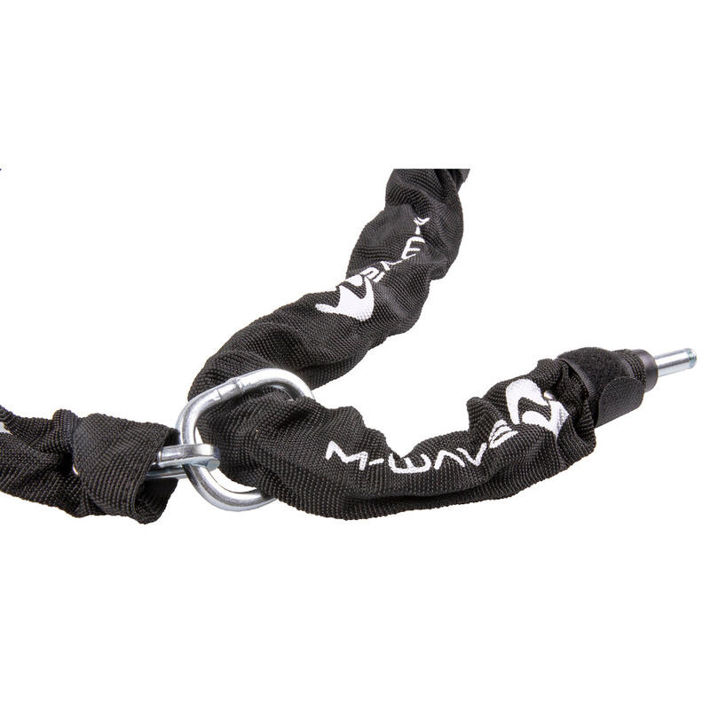 M-Wave serrure à anneau avec chaîne 1500 x 5,5 mm noir