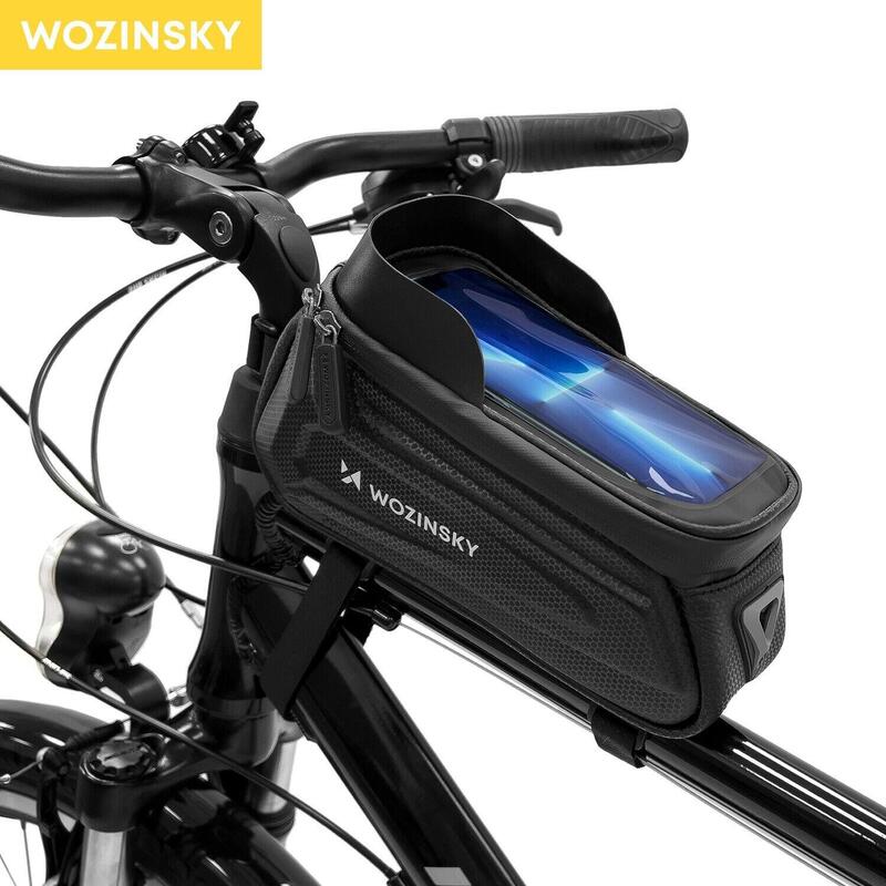 Wozinsky torba rowerowa na ramę z etui na telefon 1,7 l czarna (WBB28BK)