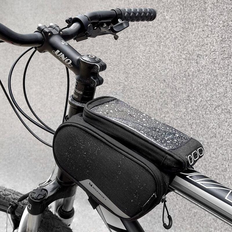 Torba rowerowa na ramę Wozinsky wodoodporna z pokrowcem na telefon 1,5 L