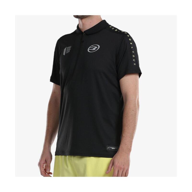 Tricou Polo cu Mânecă Scurtă Bărbați Bullpadel Liceo Negru