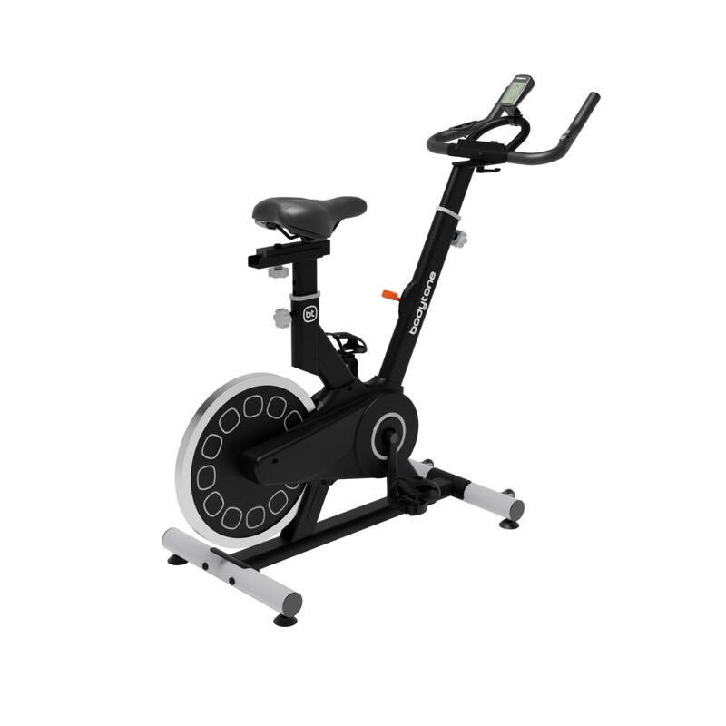 Bicicleta estática indoor Bodytone AB100-BG gris rueda inercia 14kg