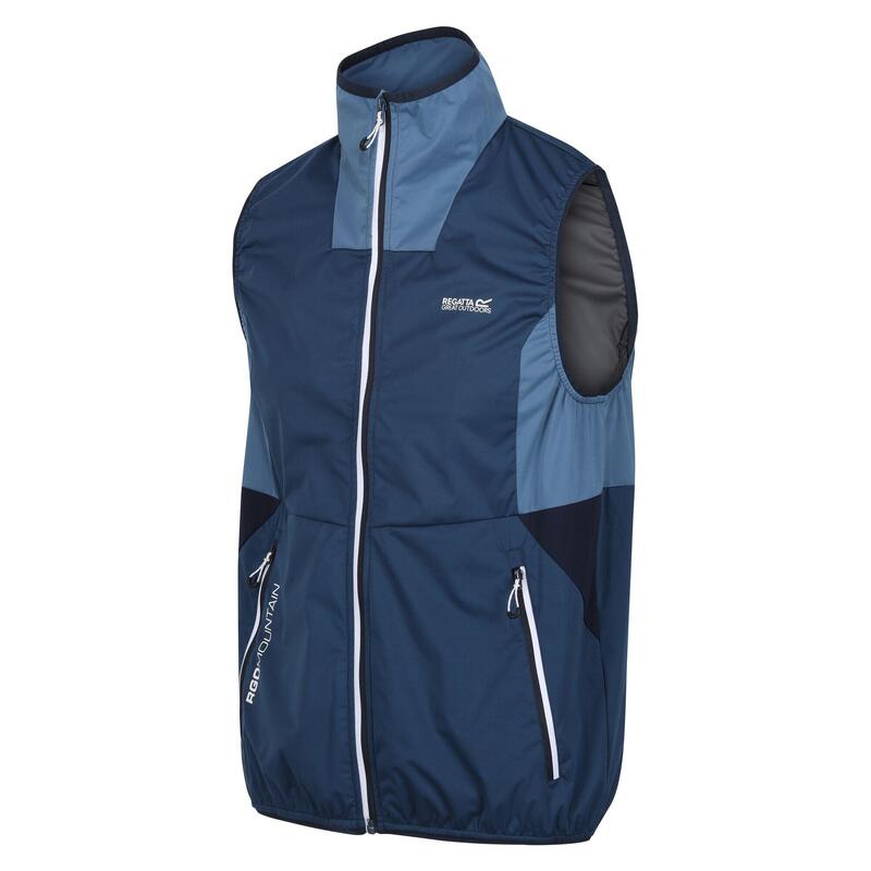 Chaleco Lankin V de Softshell para Hombre Ola Azul, Azul Estelar