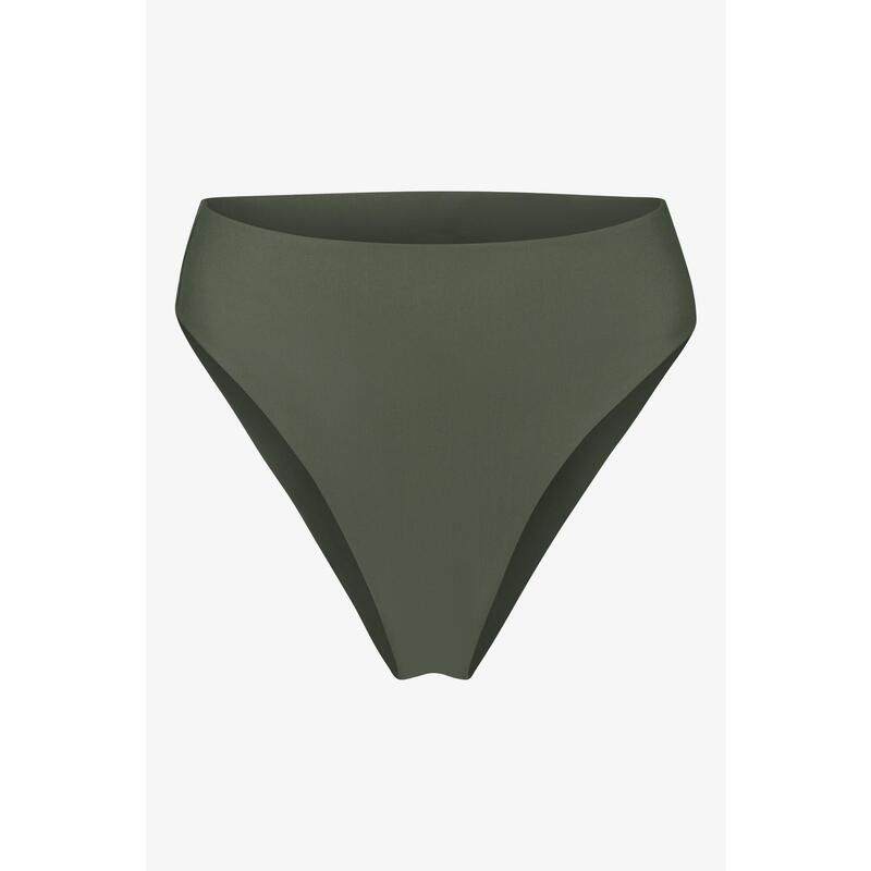 Bas de Bikini à taille haute - Vert Foncé - Bas de Bikini femme