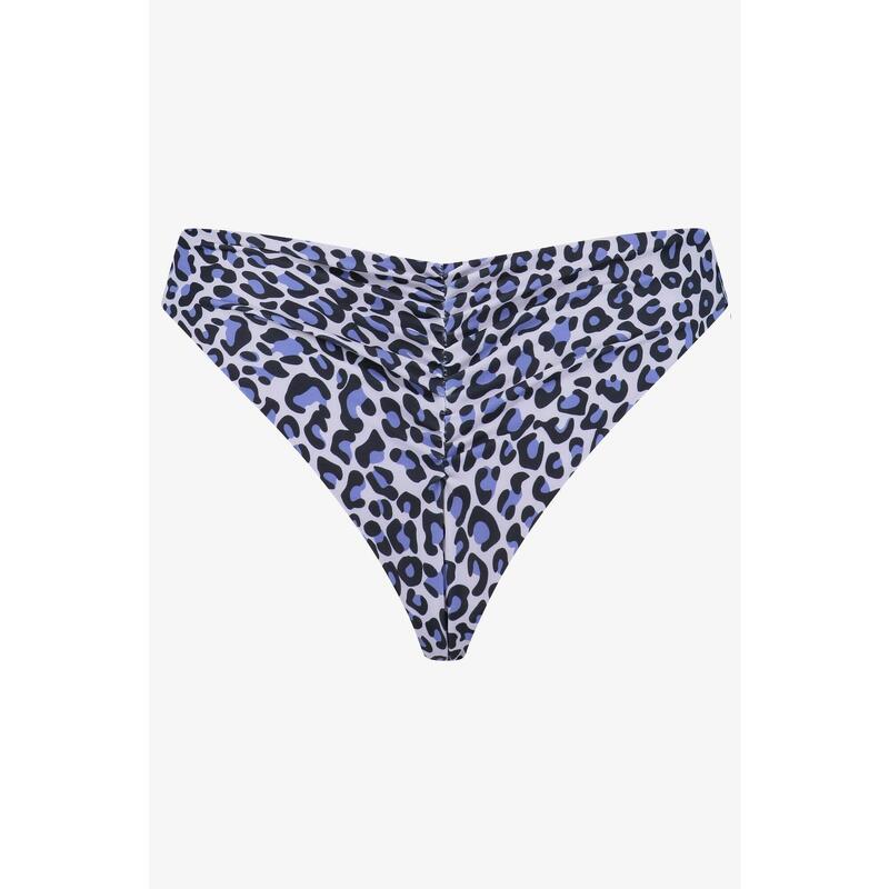 Bas de Bikini String - Motif Léopard Bleu - Bas de Bikini femme