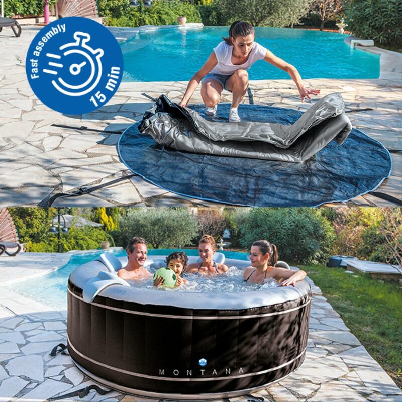 Spa gonflable Netspa Montana pour 4 personnes, accessoires compris