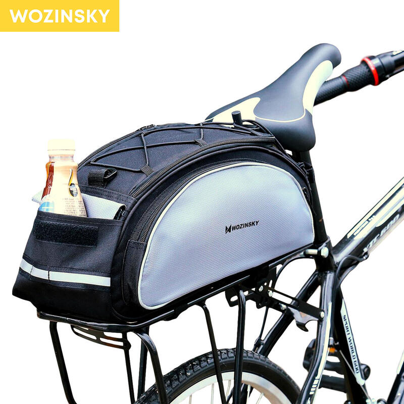 Wozinsky kerékpár hátsó csomagtartó táska vállpánttal 13L, fekete