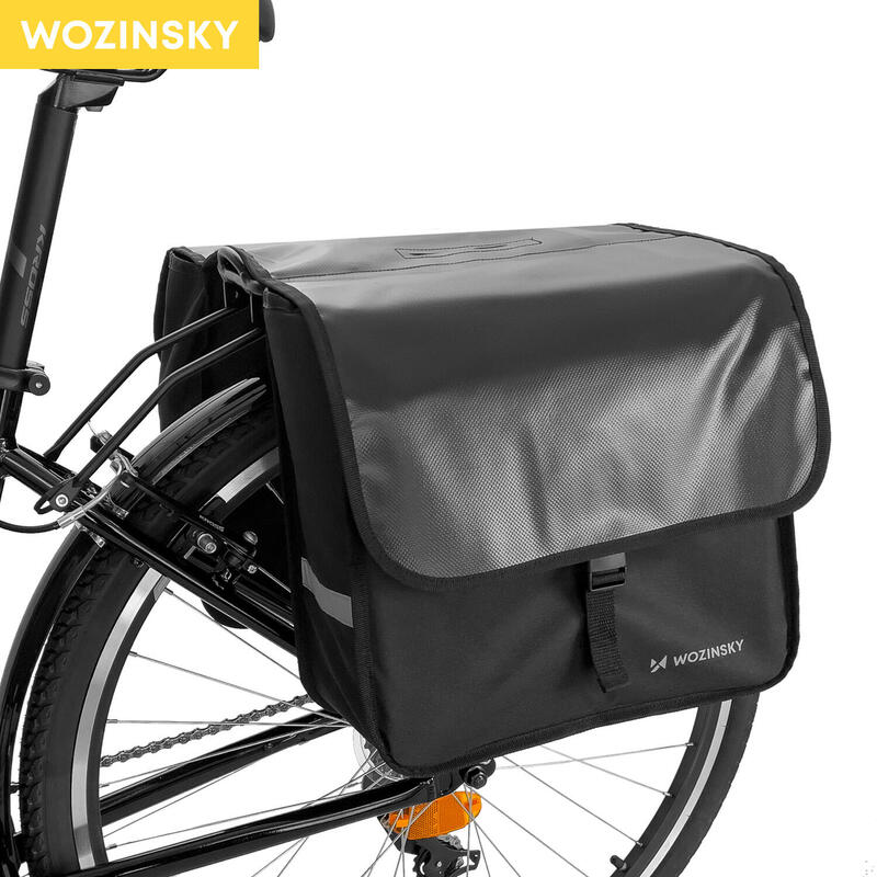 Torba rowerowa na bagażnik Wozinsky wodoodporna 28 L czarna