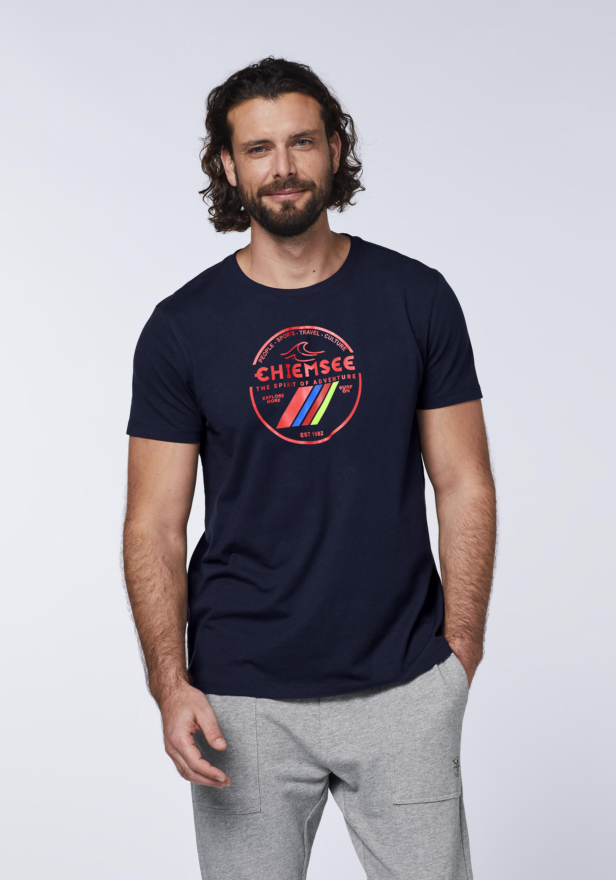 CHIEMSEE Damen T-Shirt Mit Logo-Print – Weicher Jersey, Regular Fit, Rundhalsausschnitt