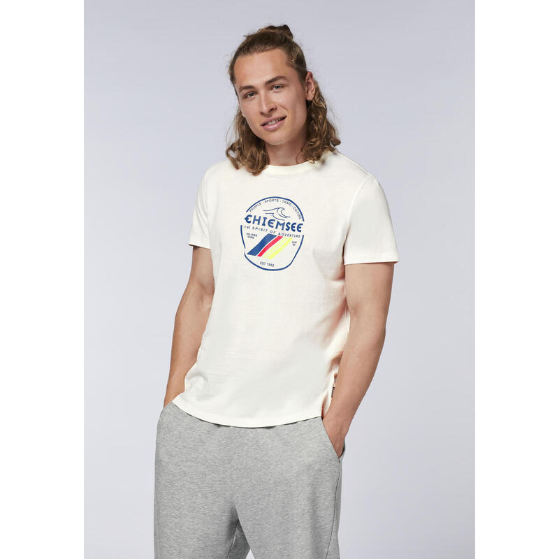 T-Shirt aus Baumwolle mit Label-Frontprint