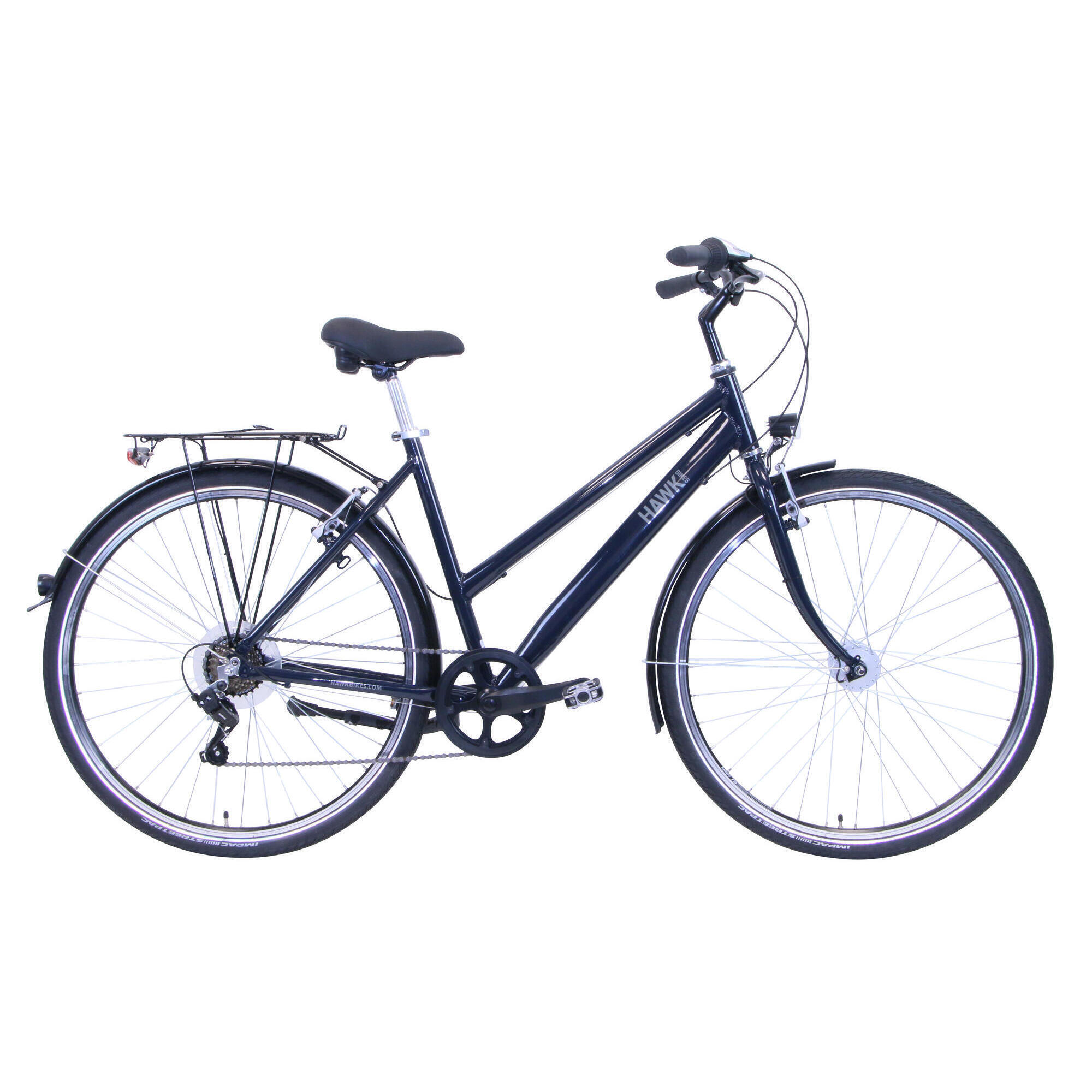 HAWK BIKES HAWK Citytrek Easy Blue Lady Fahrrad Damen 28 Zoll 46 cm Damen Fahrrad 7 Gang