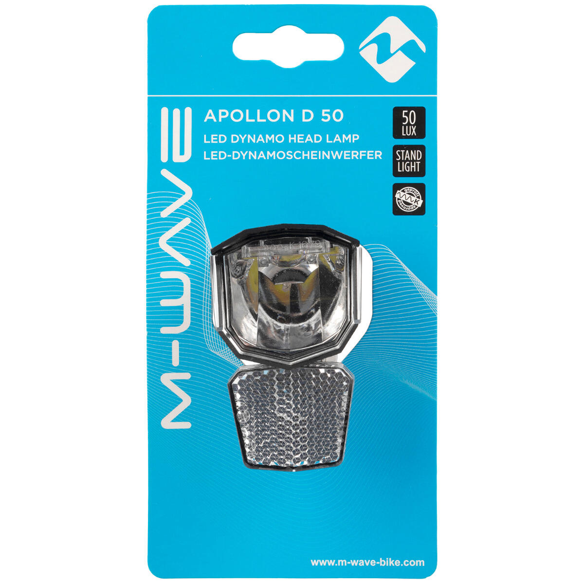 M-Wave phare Apollon D 50 led dynamo noir 2/2