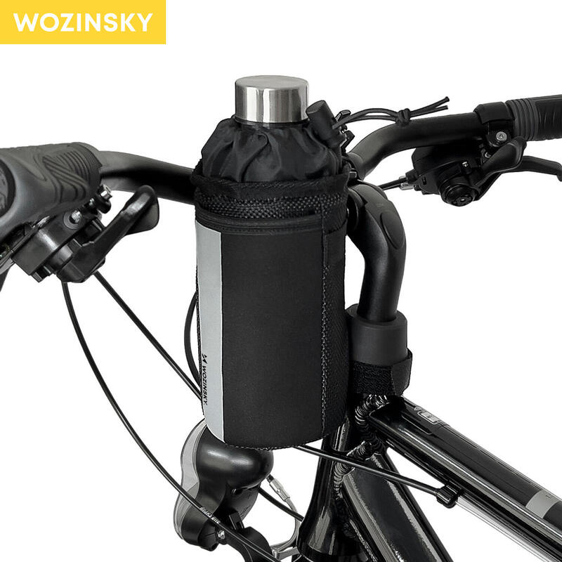 Wozinsky termosz vizes palack táska kerékpárra vagy robogóra 1l fekete WBB29BK