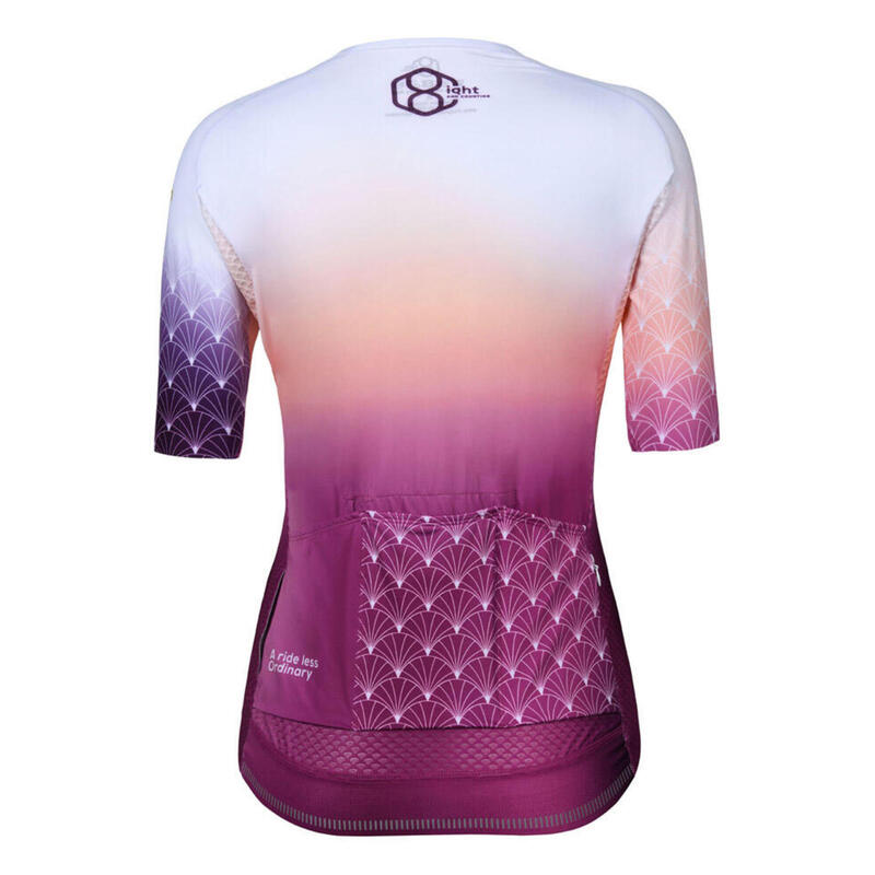 Maillot a vélo au manches courtes pour femmes rose 8andCounting