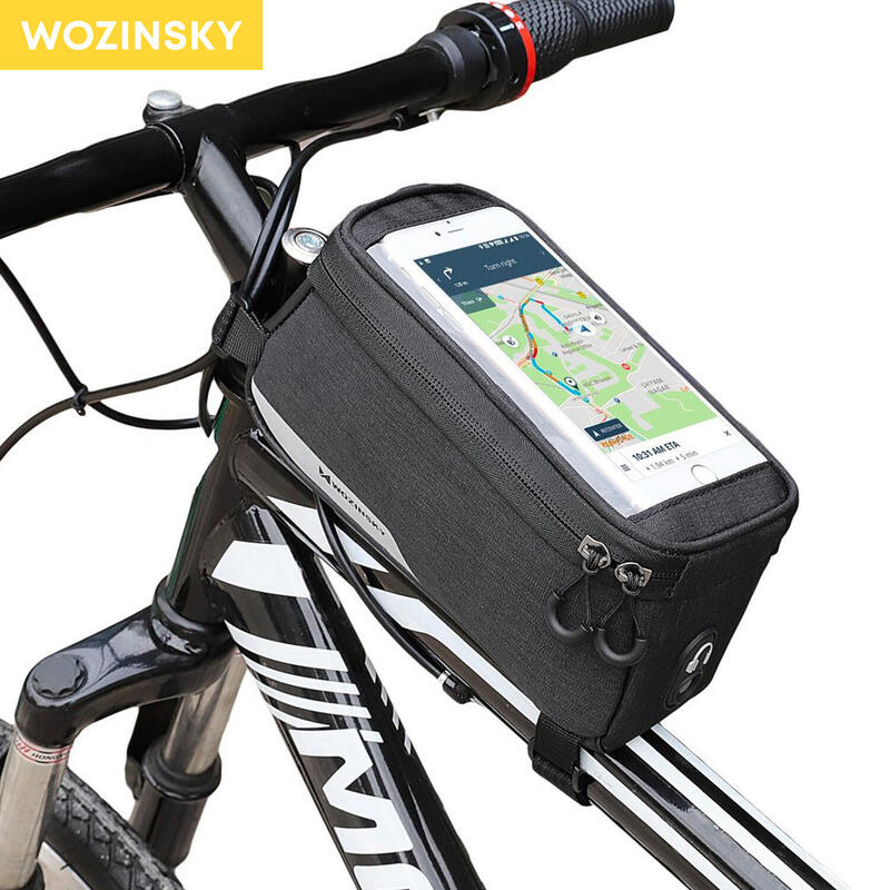 Wozinsky vázkeretes kerékpártáska telefon6,5 hüvelykig 1l fekete (WBB6BK)