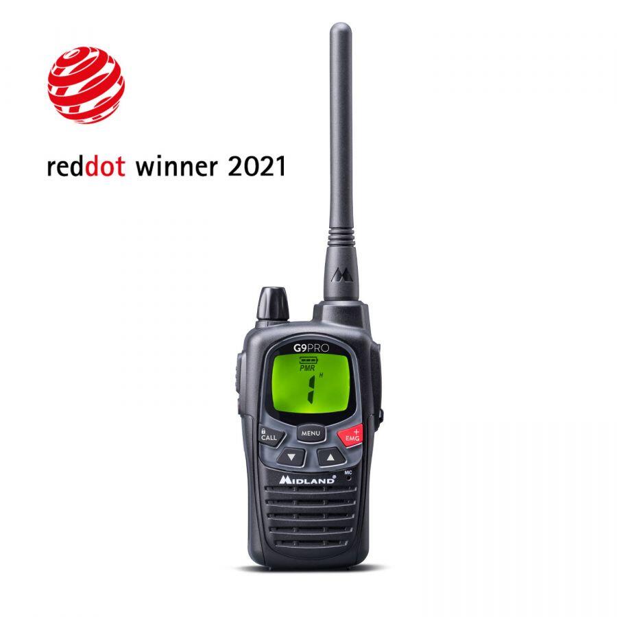 Midland - Midland G9 Pro – Talkie-walkie, Portée Jusqu’à 12 Km, 101 Canaux, Autonomie 23h - Talkie-walkie - Noir|rouge - Taille Unique - Decathlon