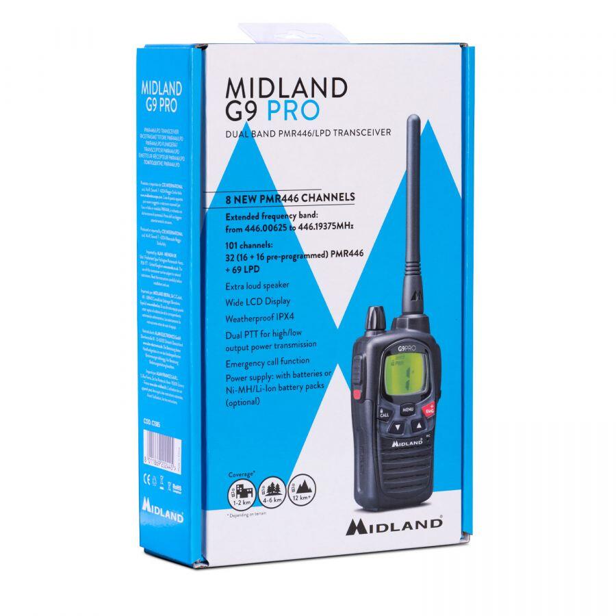 Midland G9 Pro - Talkie-walkie PMR446, 101 canaux, 23 h 2/7