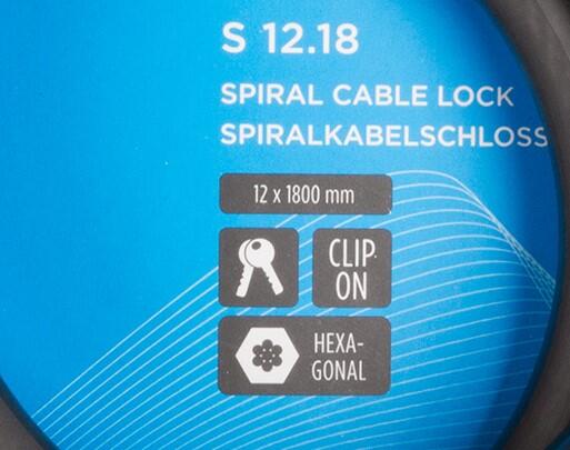 M-Wave Kabel-Spiral 1800 x 12 mm schwarz 3/4