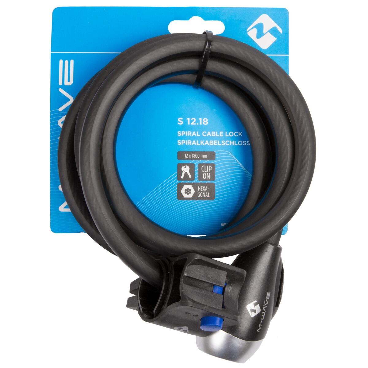 M-Wave Kabel-Spiral 1800 x 12 mm schwarz 2/4