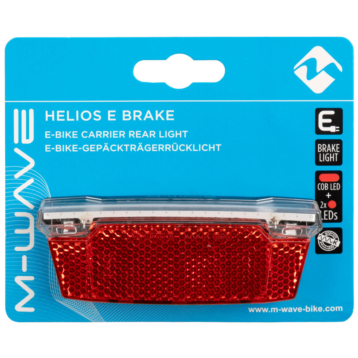 M-Wave feu arrière Helios E Brake E-Bike LED rouge 3/4