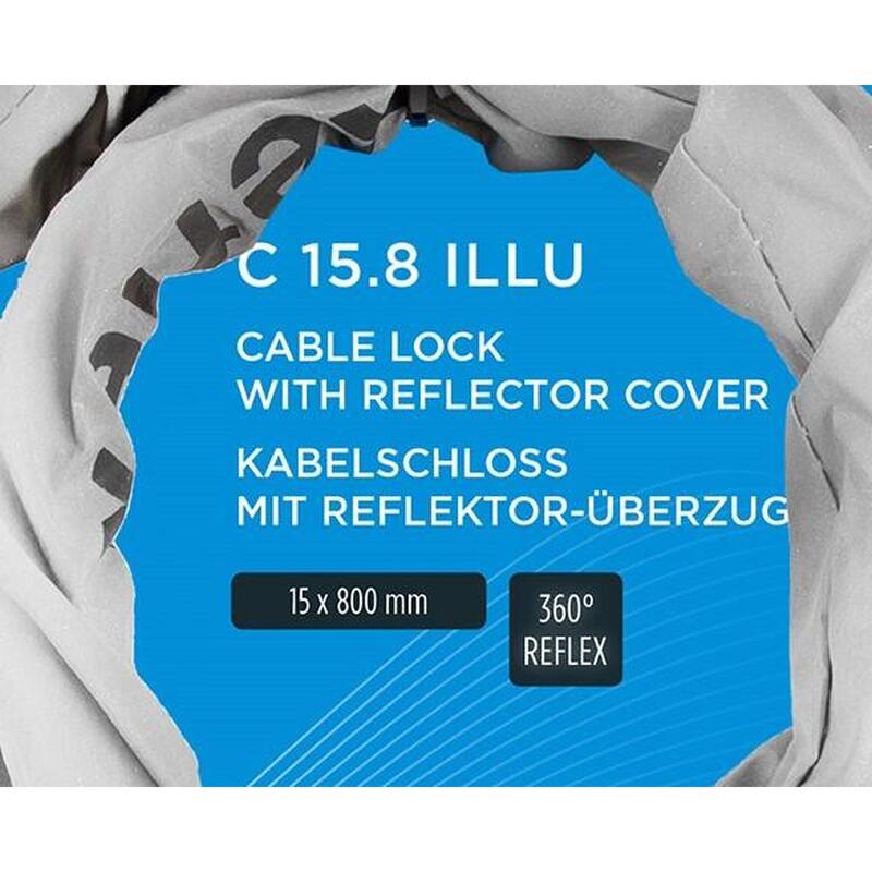 Antifurt cu Cheie M-WAVE  "C 15.8 Illu"  Reflex