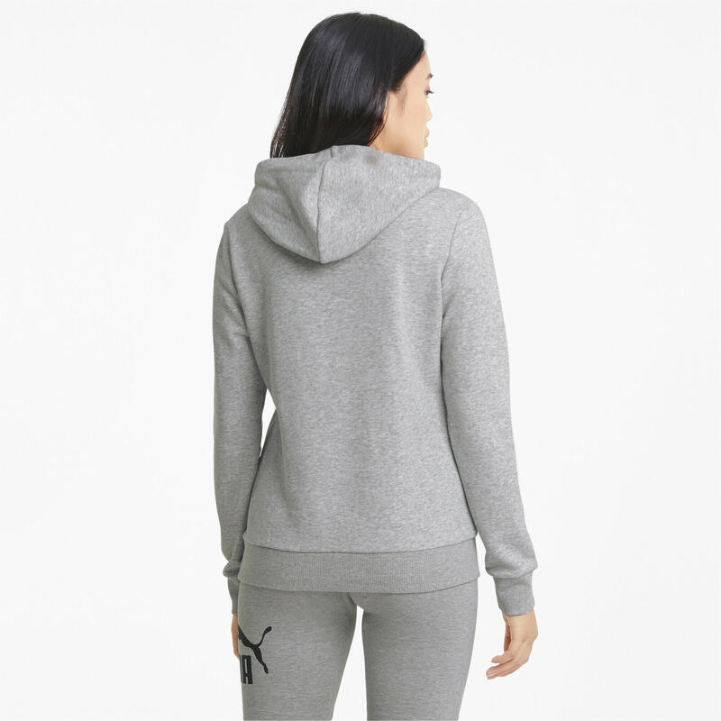 Essentials Logo hoodie voor dames PUMA Light Gray Heather