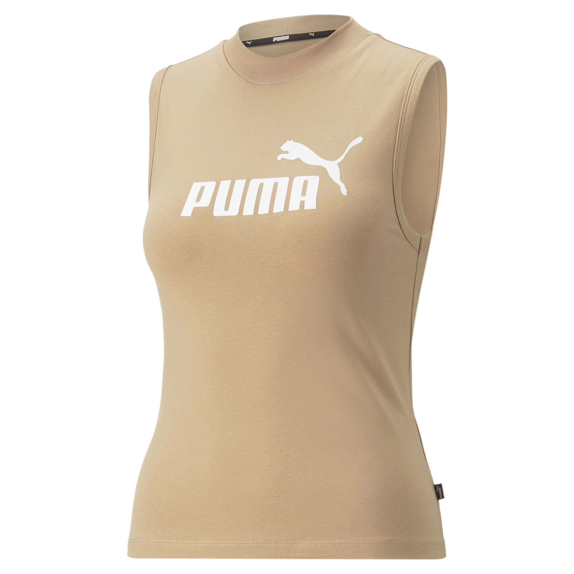 Koszulka Kobieta Puma Ess Slim Logo beżowy